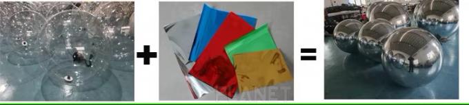 বিশাল আইরিসেন্ট হ্যাং স্ফিয়ার ভাসমান বিজ্ঞাপন আয়না বল পিভিসি inflatable আয়না বেলুন 5