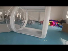 ৪মি ব্যাস স্বচ্ছ পরিষ্কার ইনflatable গম্বুজ বুদ্বুদ ক্যাম্পিং তাঁবু এয়ারটাইট টানেল সহ