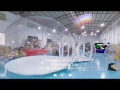 স্বচ্ছ ইনflatable বুদ্বুদ তাঁবু ২ মিটার টানেল সহ ০.৮ মিমি স্বচ্ছ পিভিসি