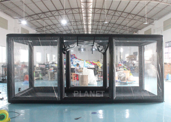 Black Frame PVC Tarpaulin Airtight Inflatable Showcase Tent